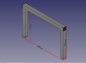 Preview: Rahmen für Lamellenvorhang Gr.2 (300x250mm)