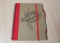 Preview: TURTLE NOTEBOOK AND PEN Set Farbe rot/braun NEU