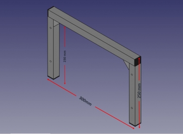 Rahmen für Lamellenvorhang Gr.2 (300x250mm)