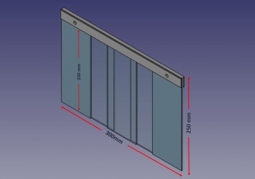 Lamellenvorhang Gr.2 (300x250x2mm)