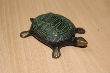 Messing Schildkröte klein 10,5cm Antik FengShui Energie