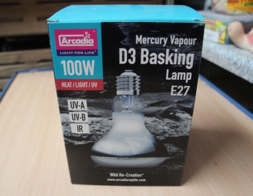 Arcadia D3 UV Basking Lamp 100 Watt, E27