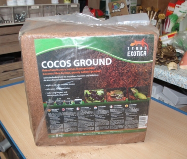 Cocos Ground ca. 5kg - fein ergibt 70 Liter Einstreu