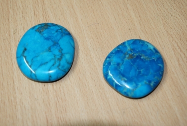 Scheibenstein Blau Türkenit Größe 5x5cm