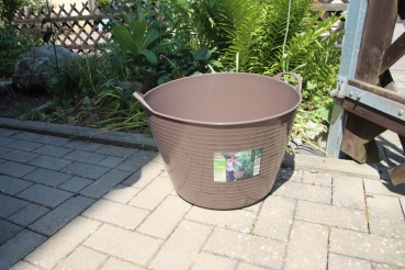 Gartenkorb "taupe" (braun) Gummi 42 Liter, Länge 34x47cm