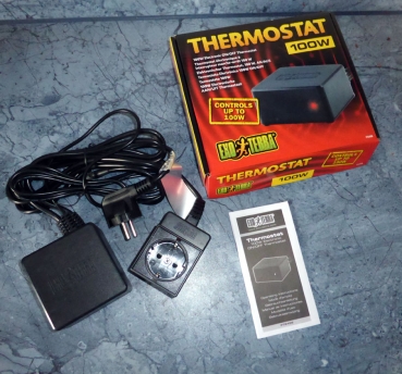 Exoterra Thermostat 100 Watt Ideal für Substratheizern und Wärmekabeln