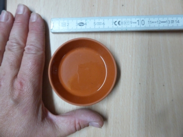 Terracotta Tonuntersetzer, glasiert, Durchmesser 7cm