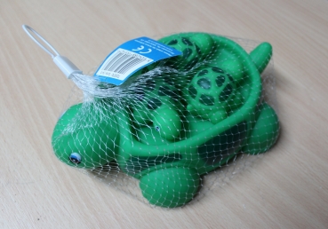 Schildkröte mit drei Babys Bade Set - Turtle With Babies Bath Set (grün/dunkelgrün)