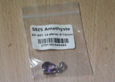 Amethyst AA Qualität mit Diamentschlif 925 Silber