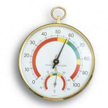 Analoges Thermo-Hygrometer mit Messingring