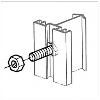 Befestigungsschraube M6x16 eine Schraube mit Mutter