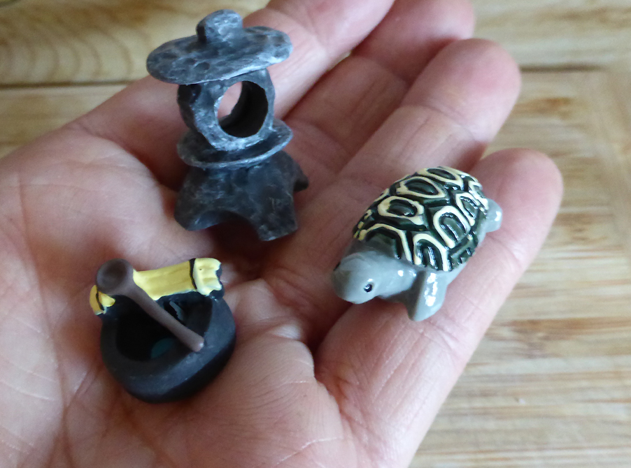 Terratuga Schildkrotenshop 3er Set Kunstliche Mini Miniaturen