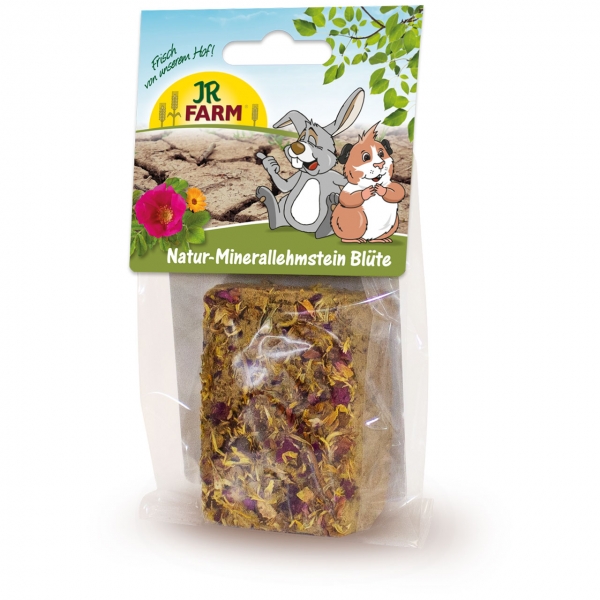 JR FARM Natur-Minerallehmstein Blüte 100g