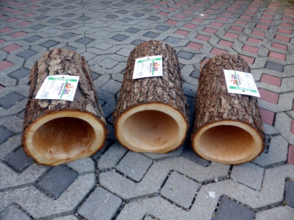 Weser-Tunnel aus Erle Naturholz Massiv 35cm lang