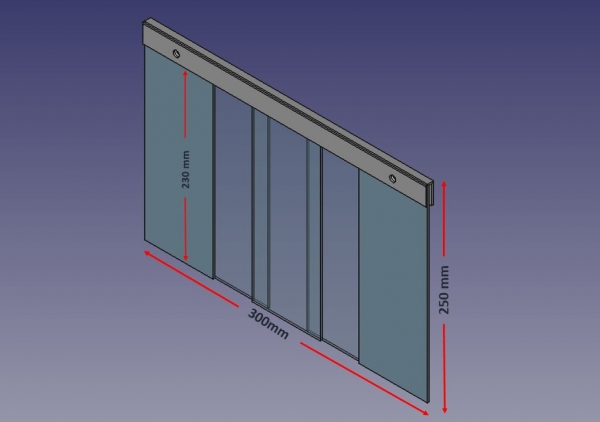 Lamellenvorhang Gr.2 (300x250x2mm)