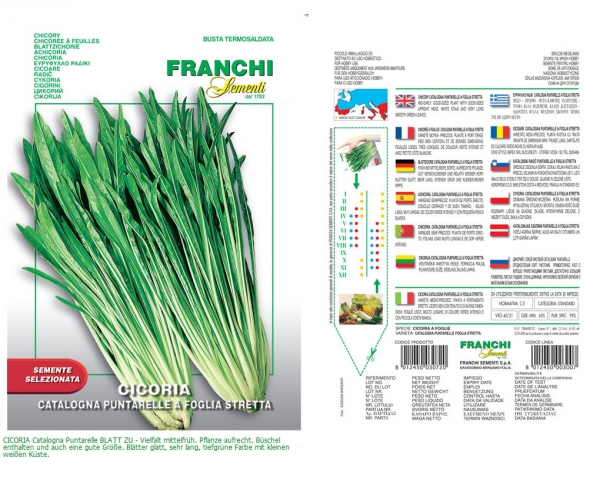 VXO 40/21 Franchi Sementi Filigraner Cicoria Busta Termosaldata 10g