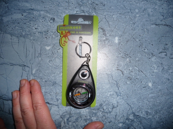 Keychain Compass mit Thermometer Munkees