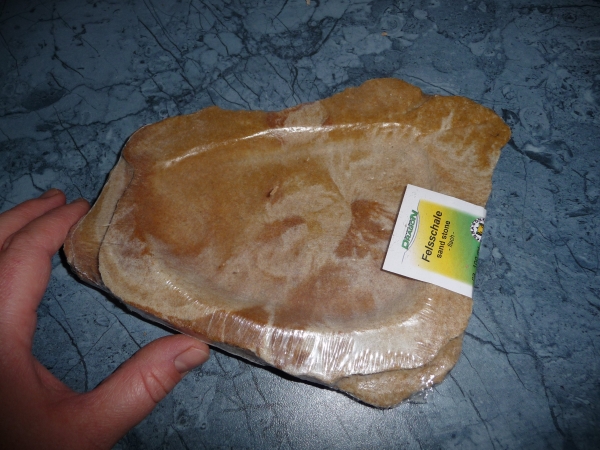 Dragon Felsschale flach 100ml Sand Stone19x16x2cm