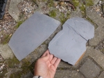 Schiefernstein (Schwarz) - flache Steinplatte Größe ca. DINA5