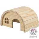 Trixie Rundes Mini Haus, nagelfrei, Holz 19x11x13cm